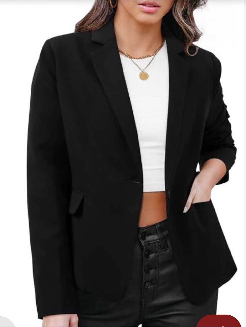 Classic Blazer Single-Breasted BLACK Women’s Size Small